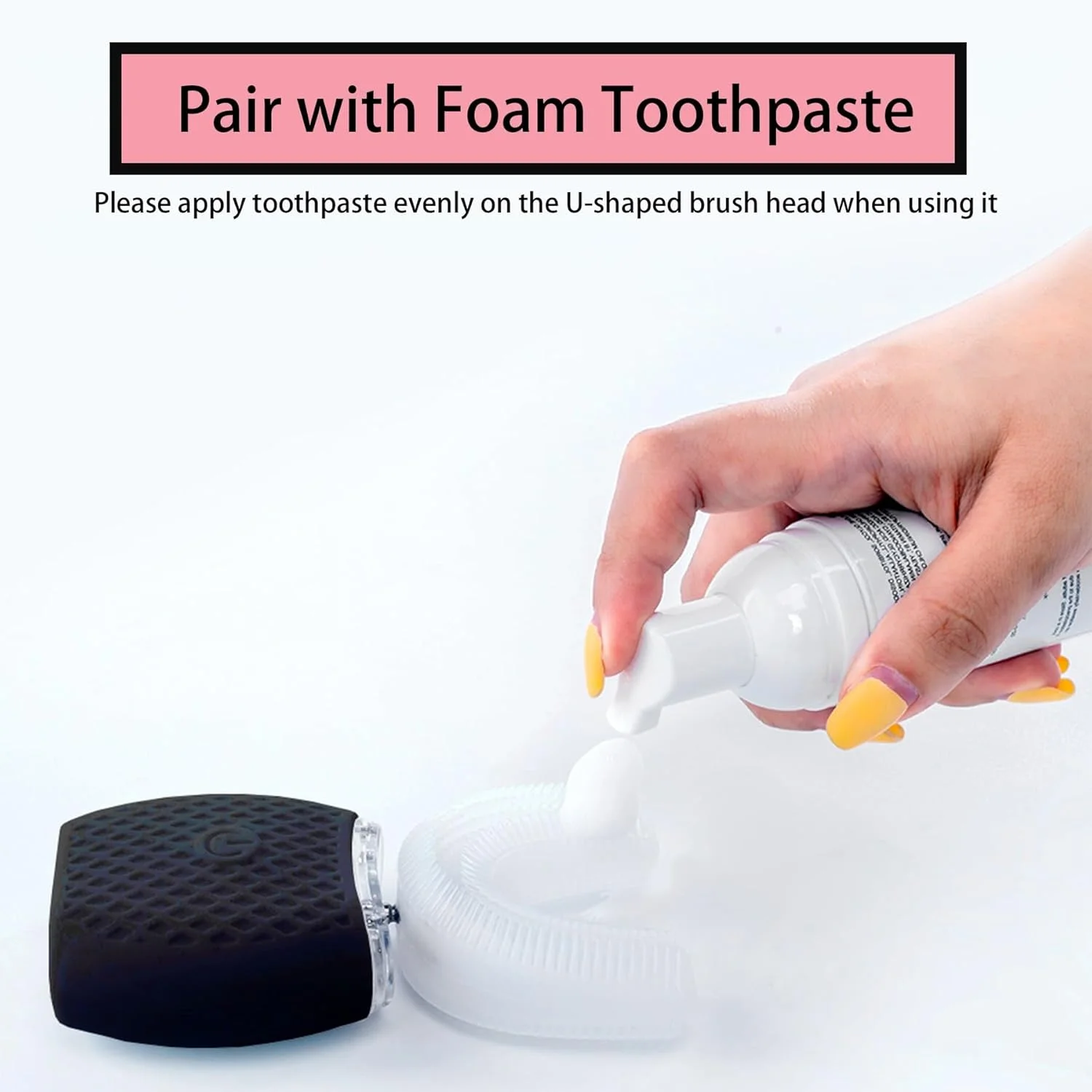 مسواک اولتراسونیک برای بزرگسالان - مسواک برقی اتوماتیک با برس نرم و تایمر 30 ثانیه ای، طراحی قابل حمل شارژی با شارژ بی سیم، ضد آب و قابل شستشو برای مسافرت و استفاده در منزل (مشکی)