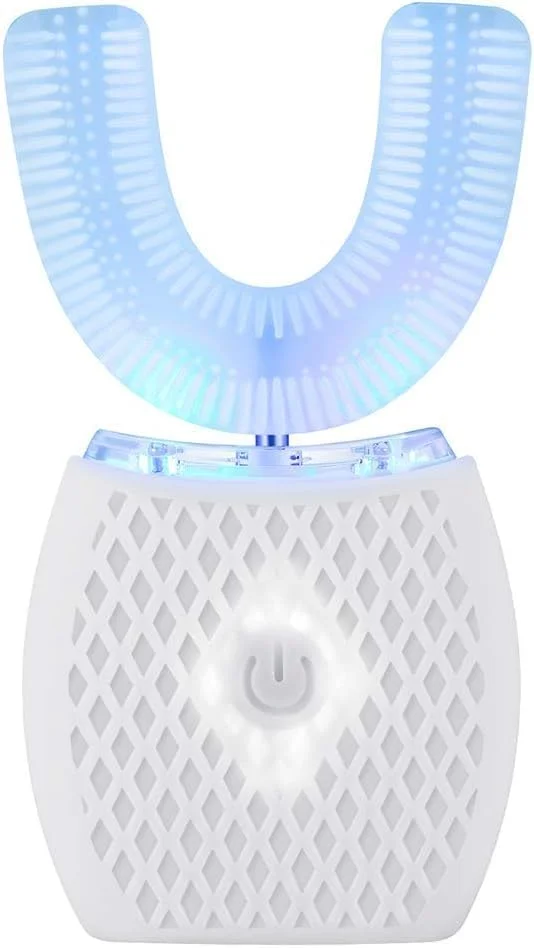 مسواک التراسونیک اتوماتیک ایگورت، مسواک صوتی 360 درجه ضد آب، مسواک التراسونیک برقی قابل حمل و شارژ، برس سفید کننده دندان برای مسافرت و منزل (سفید)