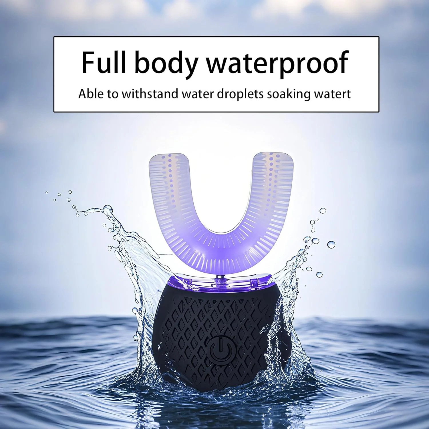 مسواک اتوماتیک برای بزرگسالان - مسواک برقی التراسونیک تایمر 30 ثانیه ای، برس های نرم، شارژ بی سیم قابل شستشو قابل حمل برای استفاده در سفر و منزل (مشکی، بزرگسال)