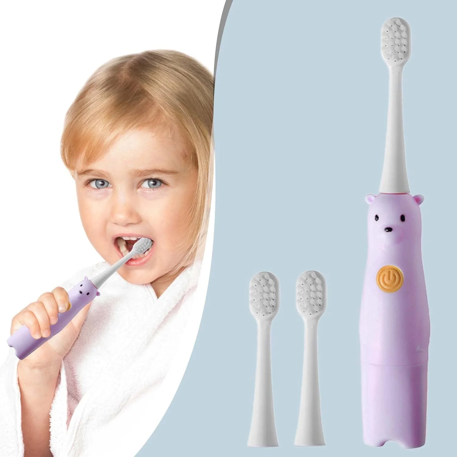 مسواک برقی کودکانه PURRL، برس نرم کارتونی، تمیز کننده دهان و سفید کننده دندان، مسواک اتوماتیک برقی مناسب کودکان 4 سال به بالا، سورپرایز کوچک مسواک برقی کودکانه PURRL، برس نرم کارتونی، تمیز کننده دهان و سفید کننده دندان، مسواک اتوماتیک برقی مناسب کودکان 4 سال به بالا، سورپرایز کوچک