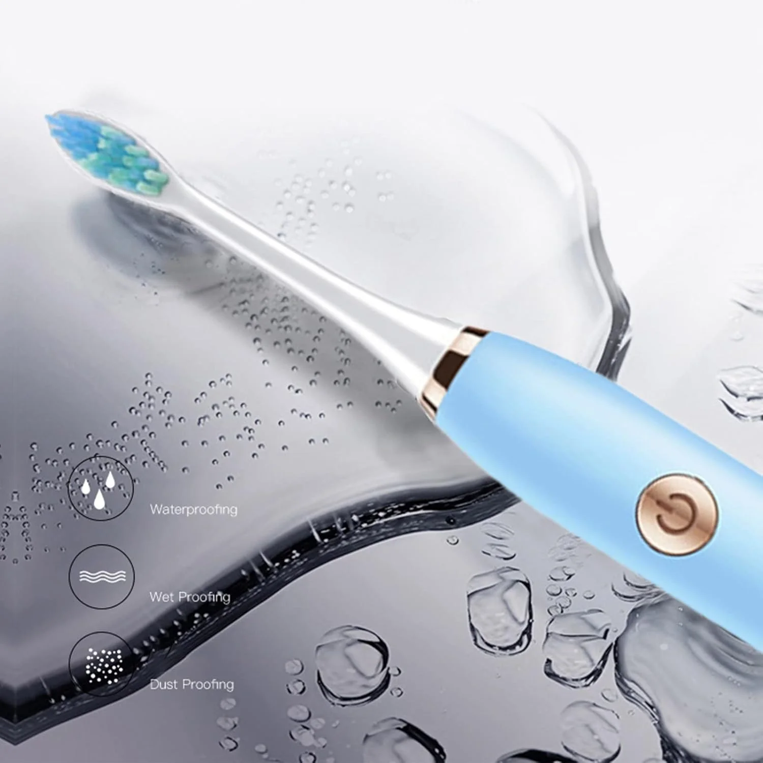 جا مسواکی برقی شارژی USB، مسواک ویبره سونیک 5 سرعته شارژی، مسواک برقی شارژی برای بزرگسالان، سورپرایز کوچک