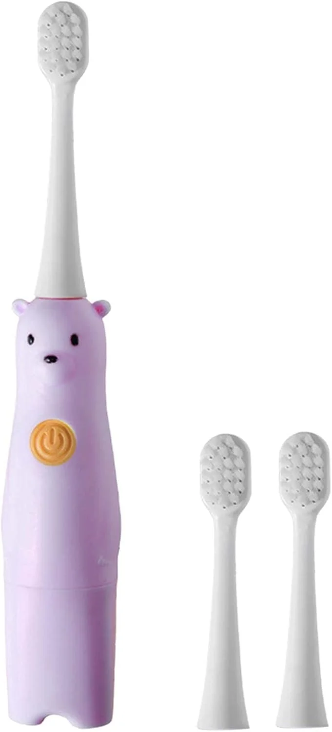 مسواک برقی کودکانه PURRL، برس نرم کارتونی، تمیز کننده دهان و سفید کننده دندان، مسواک اتوماتیک برقی مناسب کودکان 4 سال به بالا، سورپرایز کوچک