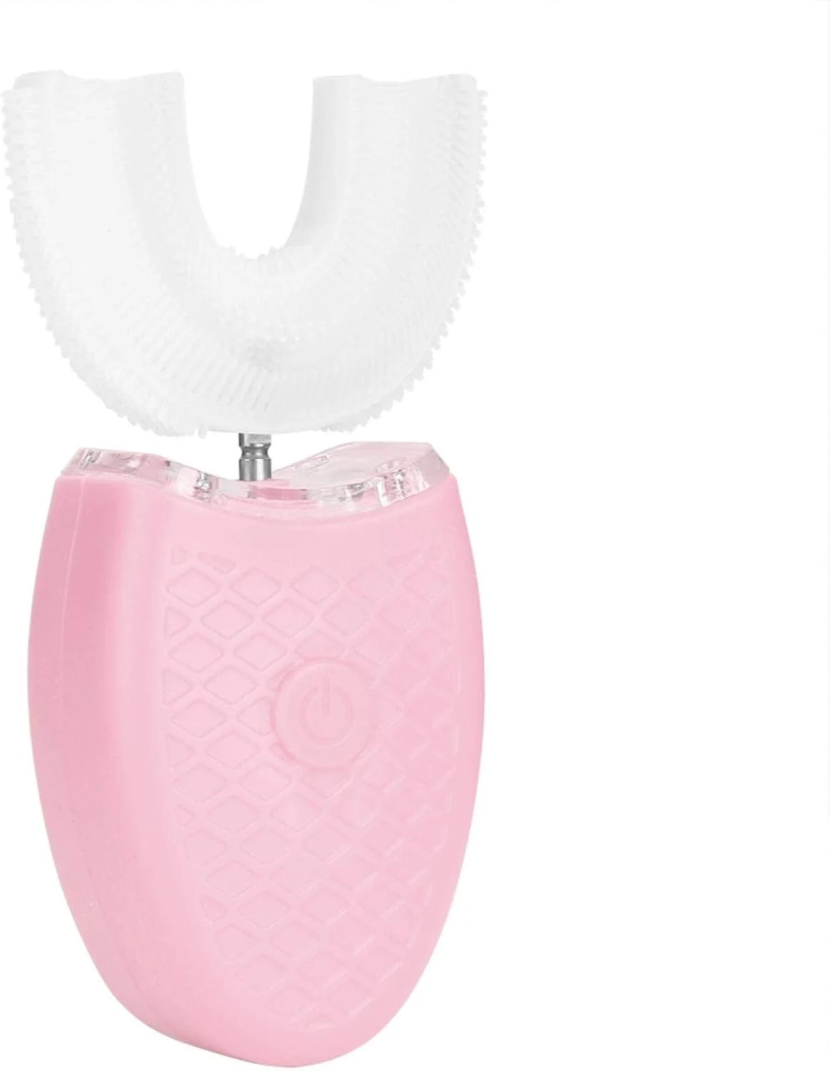 مسواک U شکل قابل استفاده مجدد، مسواک برقی، مناسب منزل بزرگسالان (صورتی)