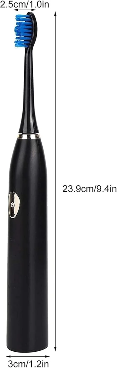 مسواک برقی اتوماتیک اولتراسونیک ضد آب با شارژ USB و 4 سری مسواک برای بزرگسالان