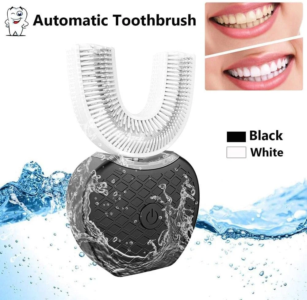 مسواک برقی نوع U، مسواک اولتراسونیک تمام اتوماتیک، مسواک سفید کننده دندان با نور سرد اولتراسونیک 360 درجه نوع U، ابزار سفید کننده دندان سرد مناسب برای بزرگسالان