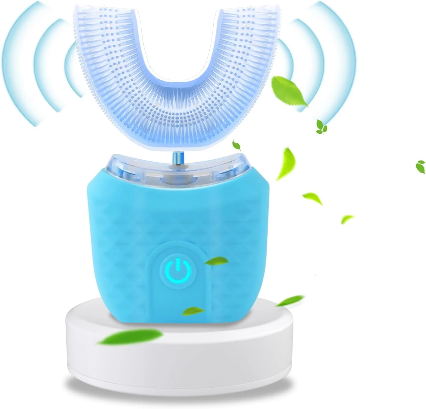 مسواک اولتراسونیک تایشان، مسواک اتوماتیک U شکل با قابلیت تمیز کردن 360 درجه اولتراسونیک به همراه نور UV، شارژ بی‌سیم، 4 حالت پاکسازی، قابل شستشو، مناسب برای مسافرت و استفاده در منزل