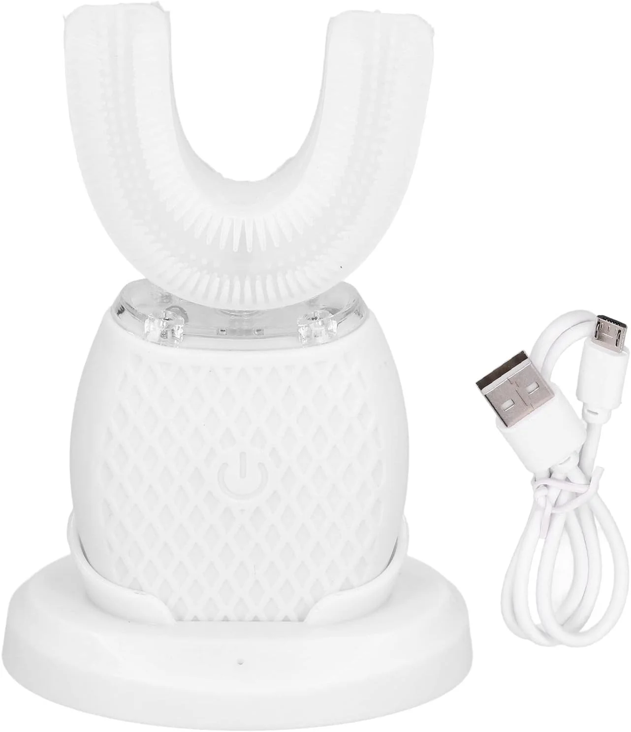 مسواک برقی اتوماتیک اولتراسونیک سفید کننده 360 درجه U شکل برای سفید کردن دندان ها