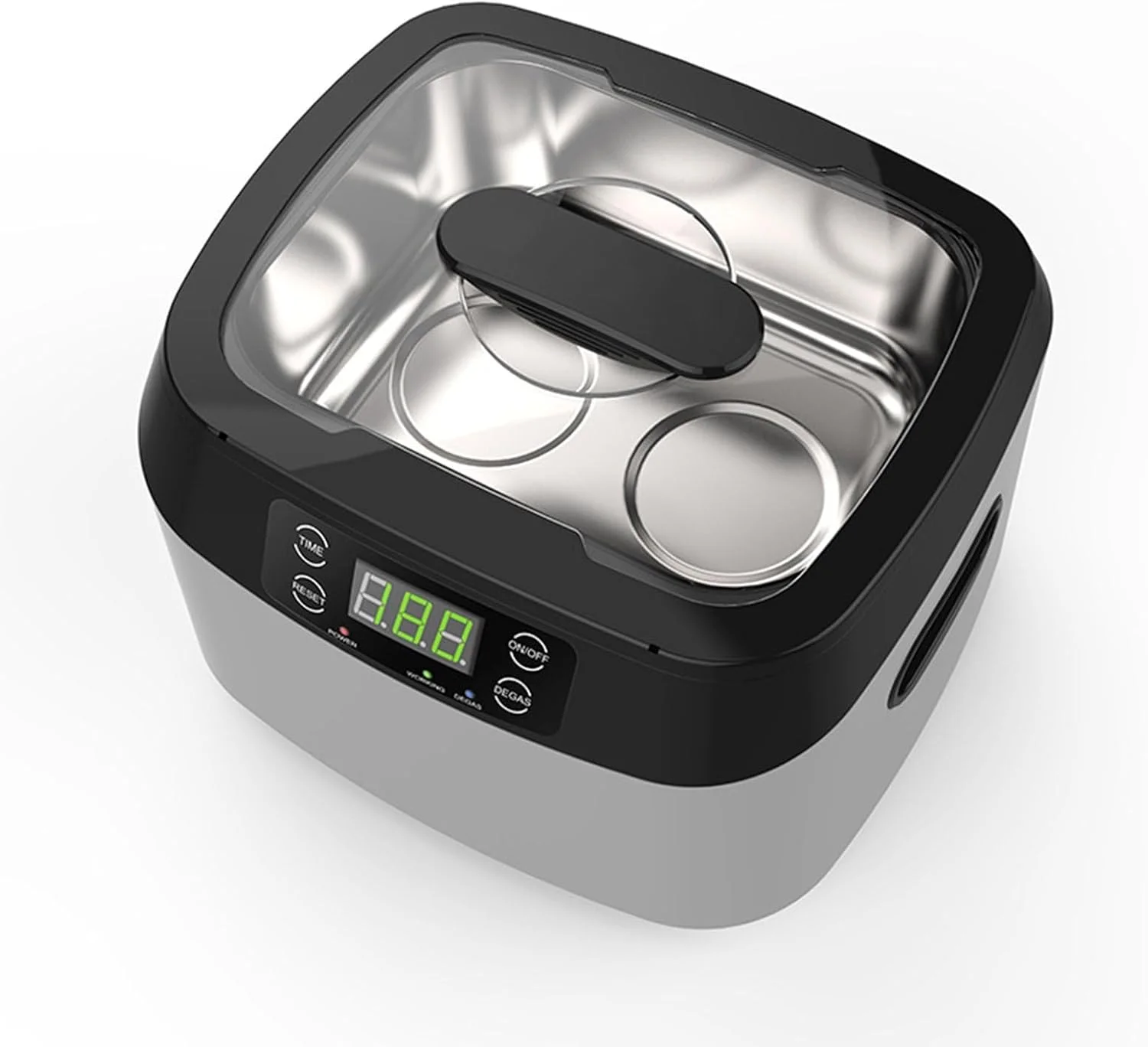 دستگاه تمیز کننده التراسونیک بخار، مناسب برای تمیز کردن لنز، سری مسواک و قطعات اپتیکی، دارای تایمر دیجیتال هوشمند 5 حالته