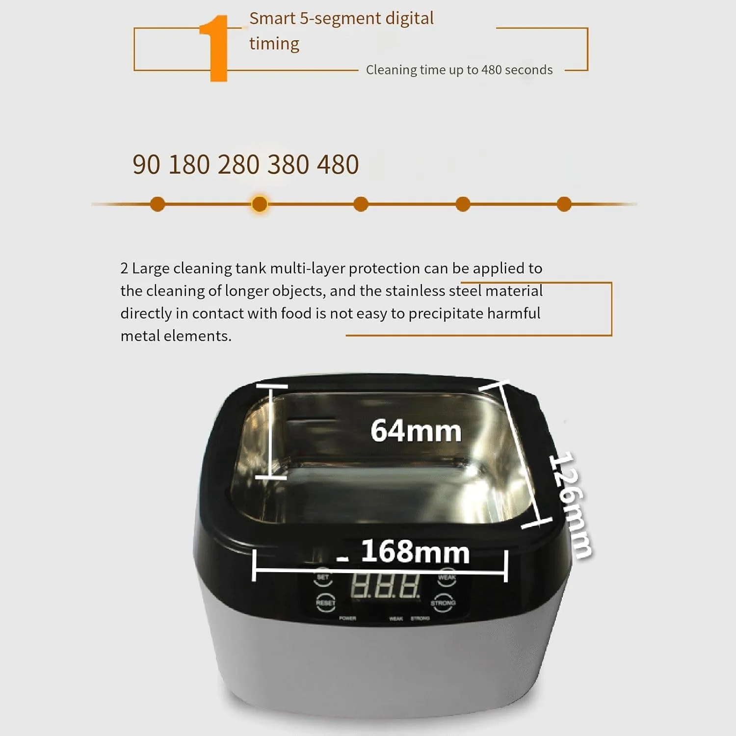 دستگاه تمیز کننده التراسونیک بخار، مناسب برای تمیز کردن لنز، سری مسواک و قطعات اپتیکی، دارای تایمر دیجیتال هوشمند 5 حالته دستگاه تمیز کننده التراسونیک بخار، مناسب برای تمیز کردن لنز، سری مسواک و قطعات اپتیکی، دارای تایمر دیجیتال هوشمند 5 حالته