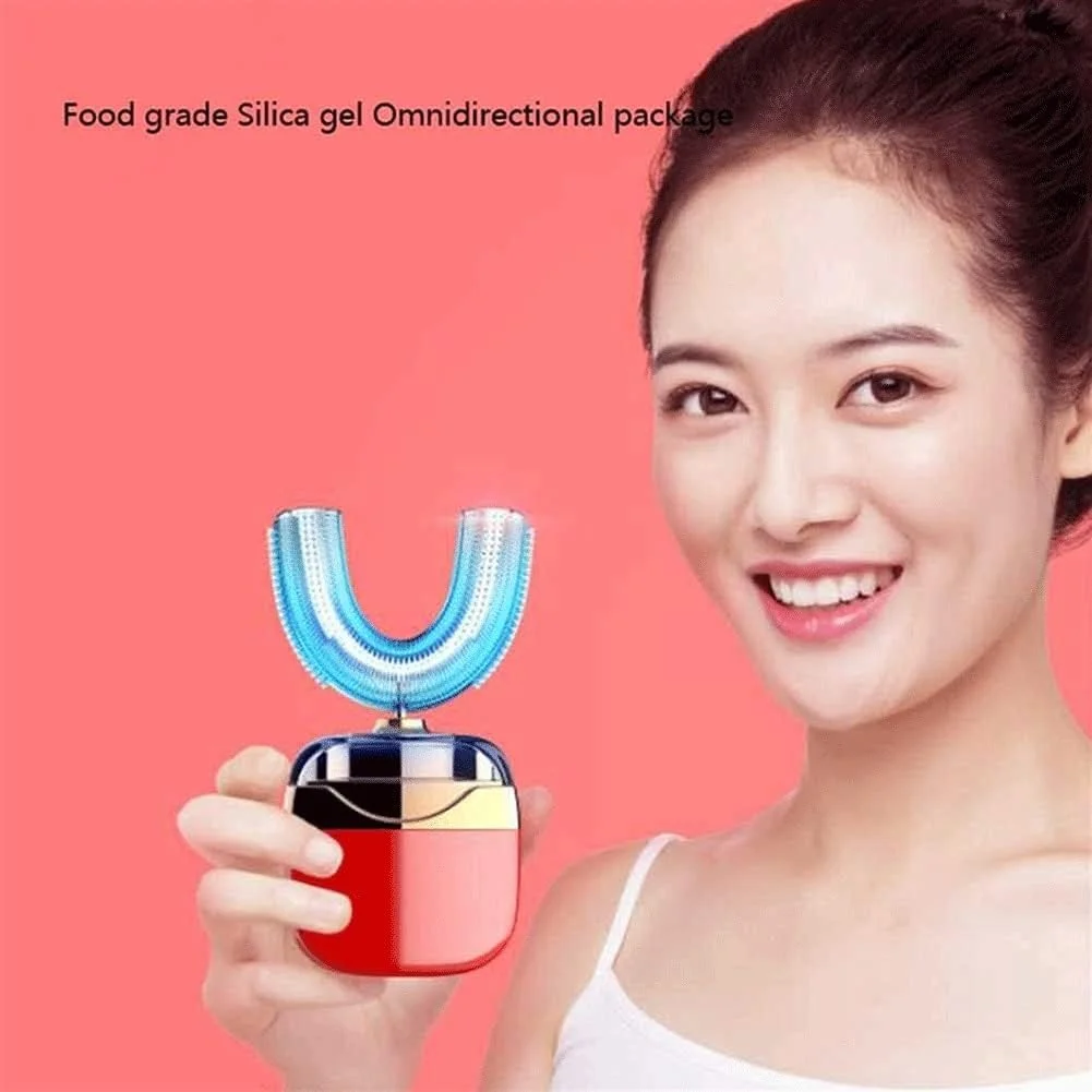 مسواک اولتراسونیک، مسواک برقی اتوماتیک برای بزرگسالان، مسواک اتوماتیک قابل شارژ ارتقا یافته، مسواک سفید کننده دندان، شارژ بی سیم، حمل آسان (رنگ: قرمز)