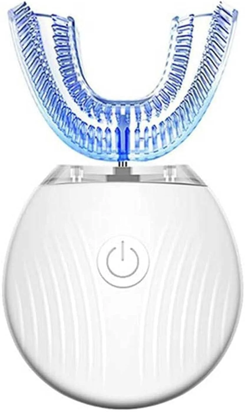 مسواک برقی نوع U UOOD، مسواک اولتراسونیک اتوماتیک U شکل، کیت سفید کننده دندان ضد آب، تمیز کننده دهان مسواک سفید کننده دندان با نور سرد 360 درجه، حمل آسان (رنگ: سفید) مسواک برقی نوع U UOOD، مسواک اولتراسونیک اتوماتیک U شکل، کیت سفید کننده دندان ضد آب، تمیز کننده دهان مسواک سفید کننده دندان با نور سرد 360 درجه، حمل آسان (رنگ: سفید)