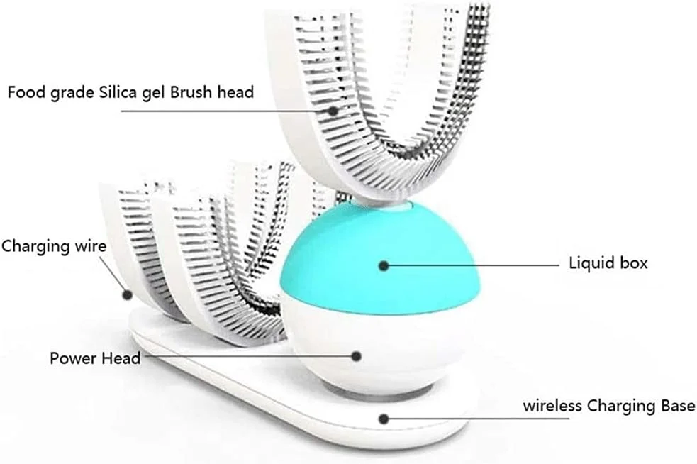 مسواک برقی تمام اتوماتیک UOOD، تمیز کننده التراسونیک 360 درجه، نور سرد، دستگاه سفید کننده، مسواک اتوماتیک با حمل آسان