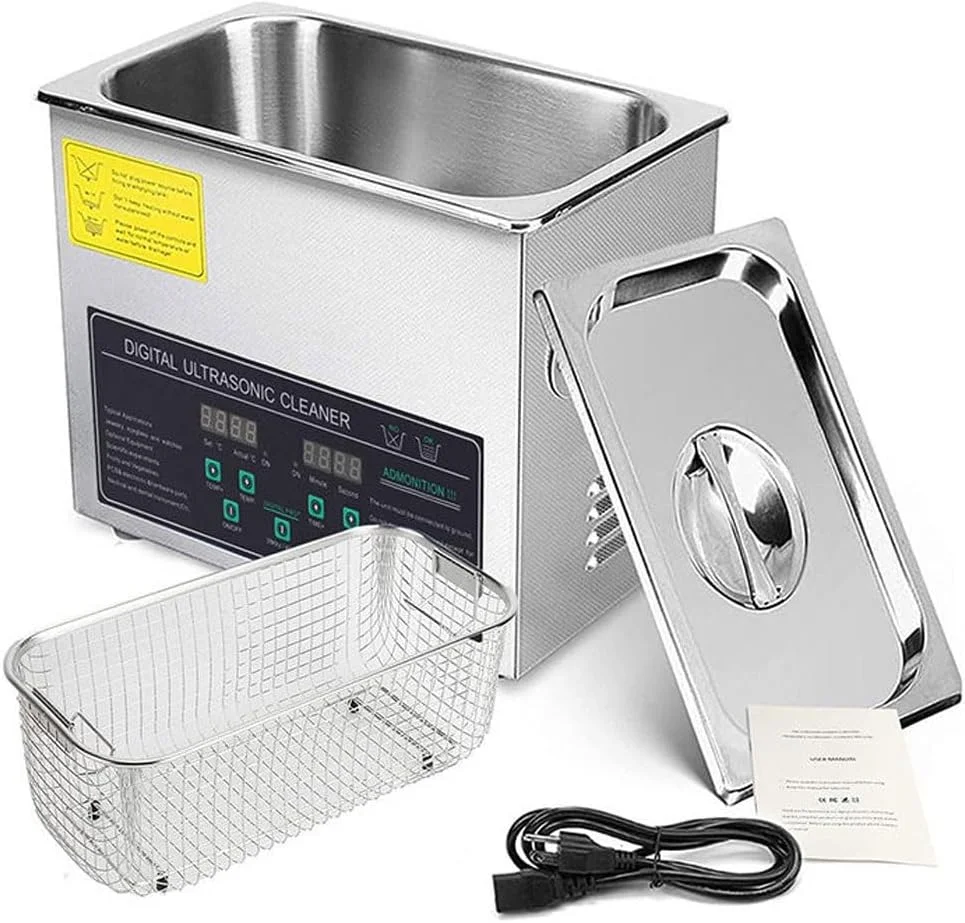 دستگاه تمیز کننده التراسونیک برقی 6.5 لیتری، تمیز کننده التراسونیک استیل ضد زنگ 304، کنترل دما 1-80 درجه سانتیگراد و زمان بندی 1-30 دقیقه قابل تنظیم، پنل نمایشگر دیجیتال، برای استفاده شخصی در منزل