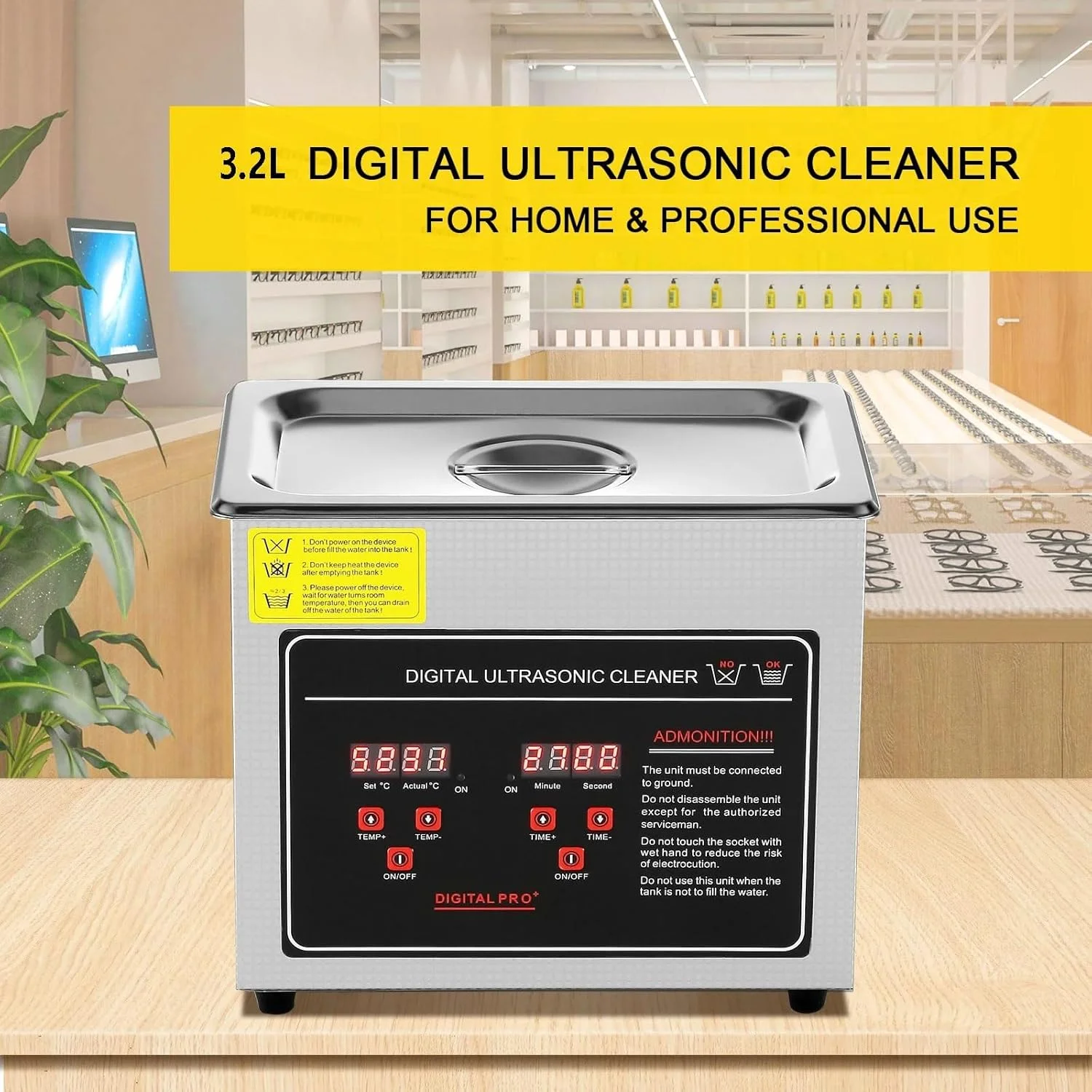 دستگاه تمیز کننده التراسونیک برقی 6.5 لیتری، تمیز کننده التراسونیک استیل ضد زنگ 304، کنترل دما 1-80 درجه سانتیگراد و زمان بندی 1-30 دقیقه قابل تنظیم، پنل نمایشگر دیجیتال، برای استفاده شخصی در منزل دستگاه تمیز کننده التراسونیک برقی 6.5 لیتری، تمیز کننده التراسونیک استیل ضد زنگ 304، کنترل دما 1-80 درجه سانتیگراد و زمان بندی 1-30 دقیقه قابل تنظیم، پنل نمایشگر دیجیتال، برای استفاده شخصی در منزل