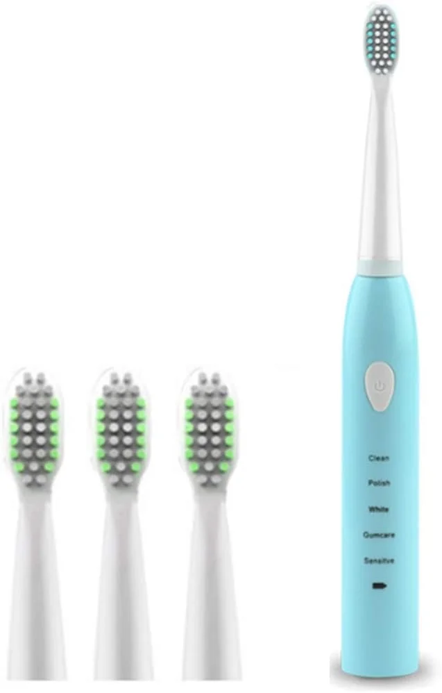 مسواک برقی با شارژ USB، ویبره صوتی، برس نرم مناسب بزرگسالان - آبی مسواک برقی با شارژ USB، ویبره صوتی، برس نرم مناسب بزرگسالان - آبی
