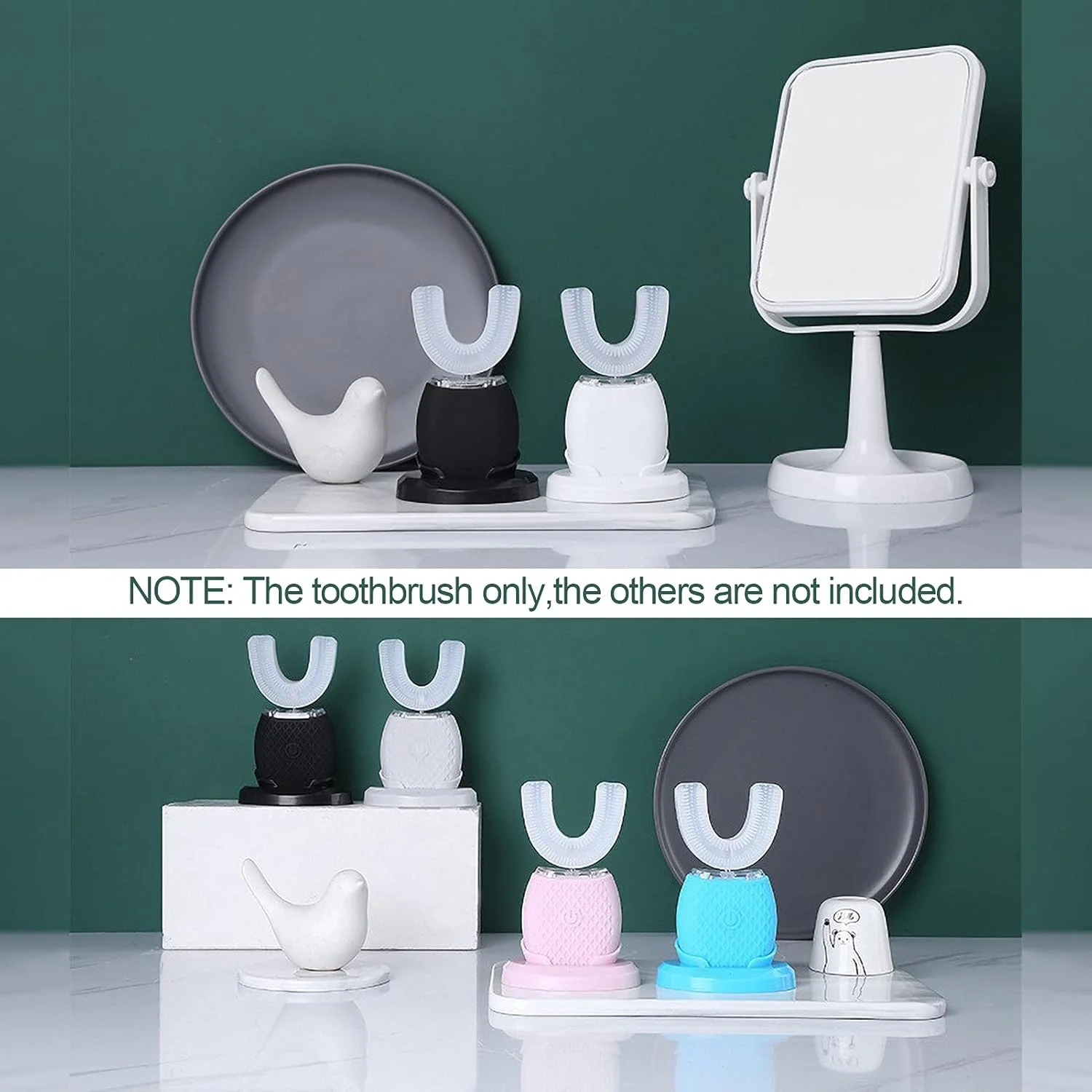 مسواک برقی U شکل YueStar مخصوص بزرگسالان، مسواک اتوماتیک 360 درجه بی سیم با تایمر اتوماتیک 30 ثانیه ای و استاندارد ضدآب IPX7 مسواک برقی U شکل YueStar مخصوص بزرگسالان، مسواک اتوماتیک 360 درجه بی سیم با تایمر اتوماتیک 30 ثانیه ای و استاندارد ضدآب IPX7