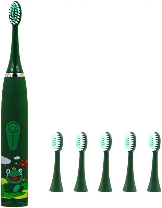 مسواک برقی اولتراسونیک کودکانه ZCM HAPPY، فوق العاده نرم، ضد آب، پاک کننده دندان، شارژ USB (6 سری) (سبز) مسواک برقی اولتراسونیک کودکانه ZCM HAPPY، فوق العاده نرم، ضد آب، پاک کننده دندان، شارژ USB (6 سری) (سبز)
