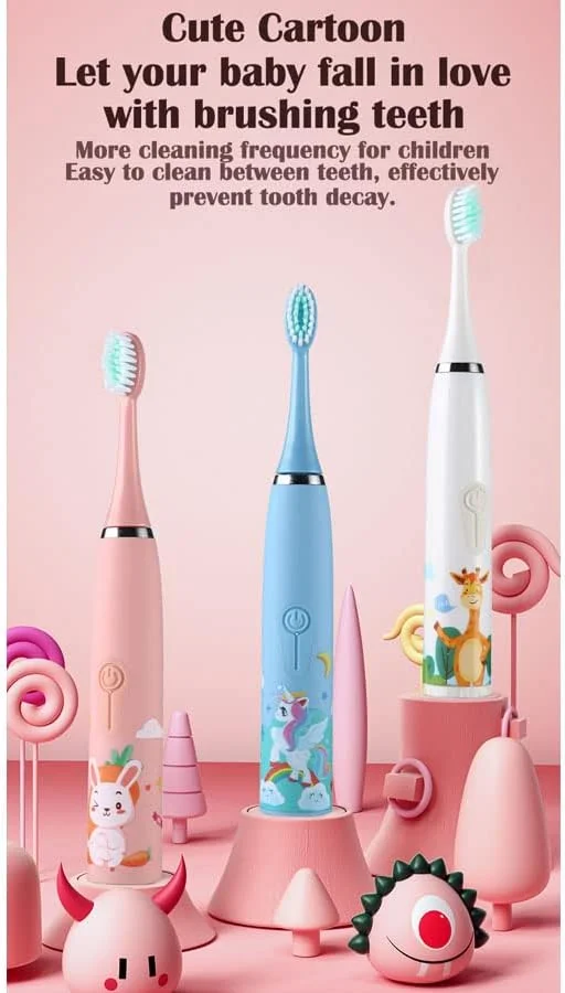 مسواک برقی اولتراسونیک کودکانه ZCM HAPPY، فوق العاده نرم، ضد آب، پاک کننده دندان، شارژ USB (6 سری) (سبز) مسواک برقی اولتراسونیک کودکانه ZCM HAPPY، فوق العاده نرم، ضد آب، پاک کننده دندان، شارژ USB (6 سری) (سبز)