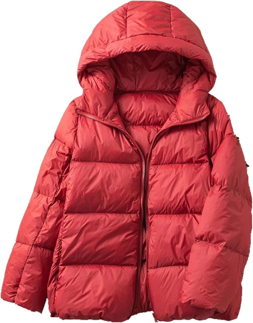 کت زمستانی زنانه ضد باد گرم ضخیم شیک همه کاره لحافی روزمره رفت و آمد فضای باز (قرمز 1,3XL)