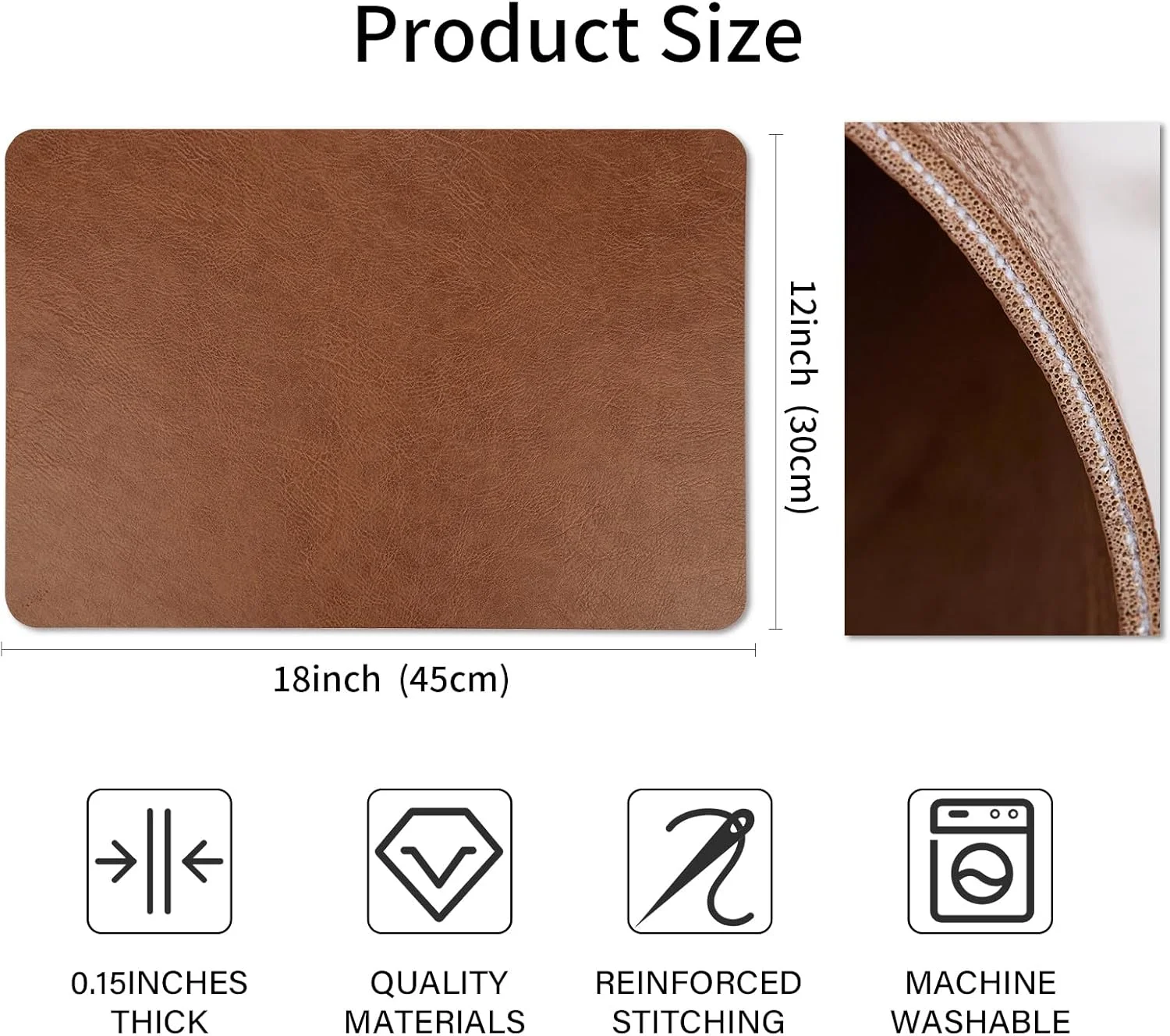 زیر بشقابی چرمی طرح پوست گاوی EDanle، ست 6 عددی، مقاوم در برابر حرارت، ضد لغزش، ضد آب، قابل شستشو، مناسب آشپزخانه و میز غذاخوری، دو طرفه، قهوه ای تیره زیر بشقابی چرمی طرح پوست گاوی EDanle، ست 6 عددی، مقاوم در برابر حرارت، ضد لغزش، ضد آب، قابل شستشو، مناسب آشپزخانه و میز غذاخوری، دو طرفه، قهوه ای تیره