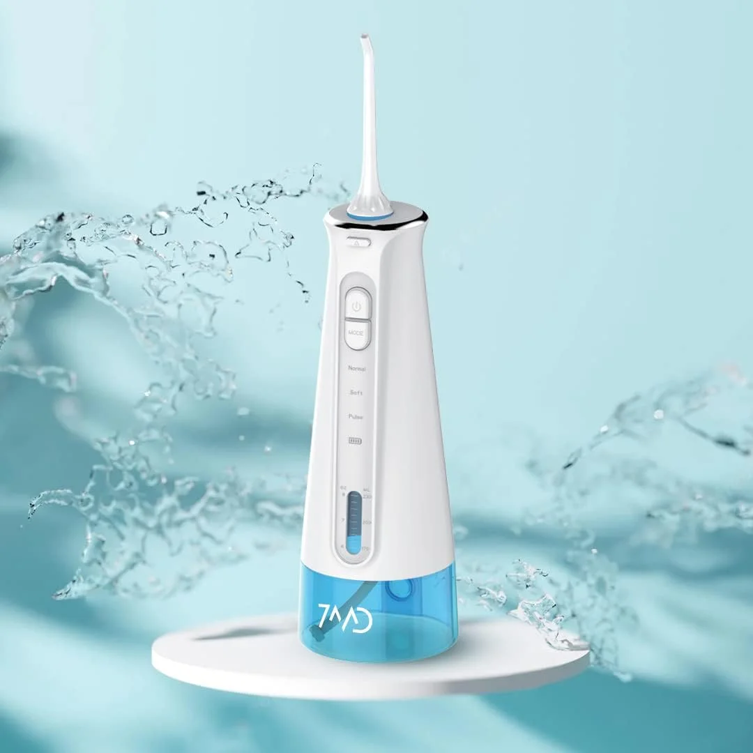 واتر فلاسر دهانی قابل حمل 7MD، تمیز کننده دندان فشار قوی قابل شارژ با مخزن آب قابل تنظیم، ضد آب IPX7، تمیز کننده دندان برای خانه، مسافرت، دفتر، بهداشت روزانه دهان و دندان واتر فلاسر دهانی قابل حمل 7MD، تمیز کننده دندان فشار قوی قابل شارژ با مخزن آب قابل تنظیم، ضد آب IPX7، تمیز کننده دندان برای خانه، مسافرت، دفتر، بهداشت روزانه دهان و دندان