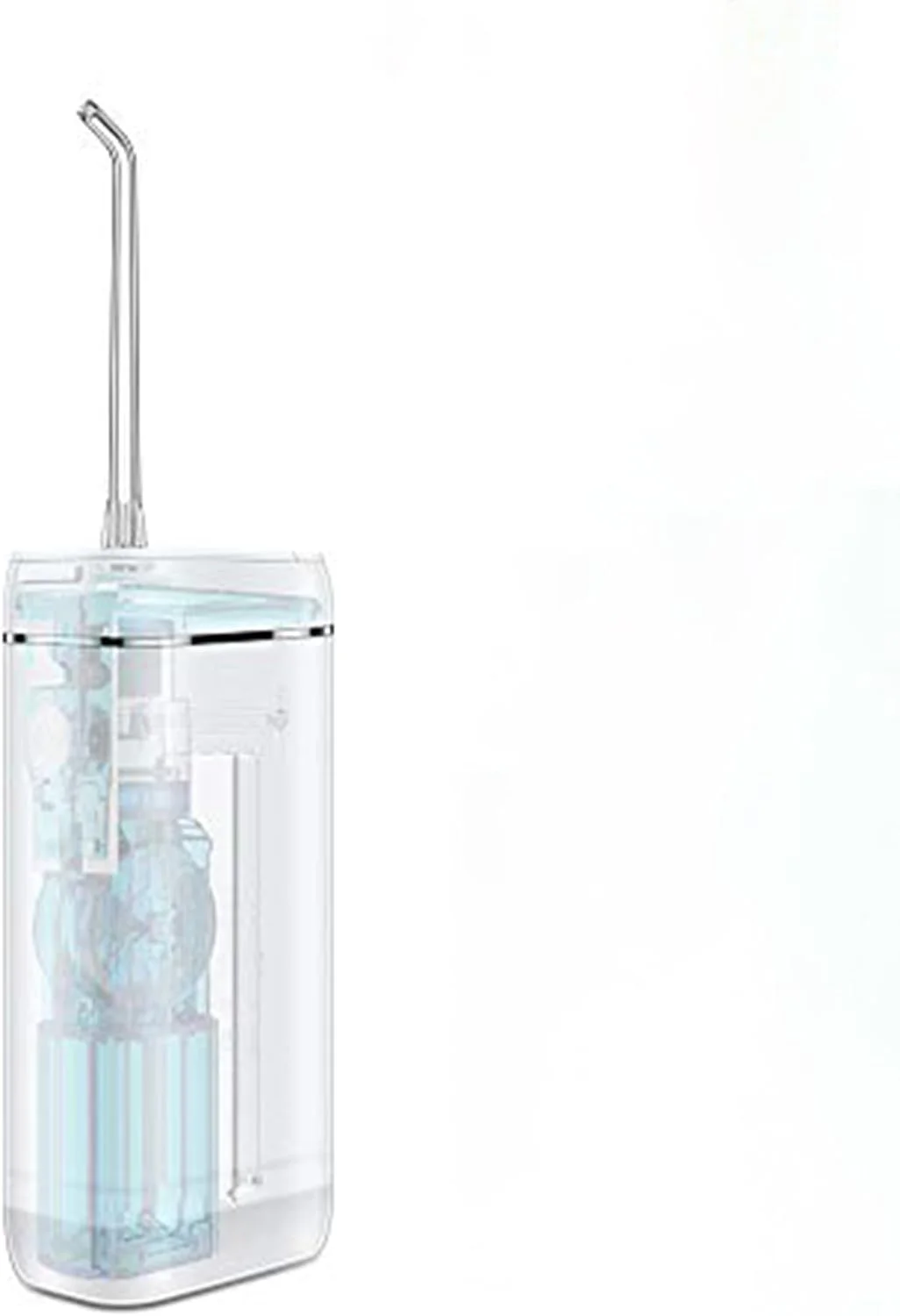 واتر فلاسر دندان قابل حمل | دستگاه شستشوی دهان با شارژ USB و روکش پارچه ای مرغوب (سفید)