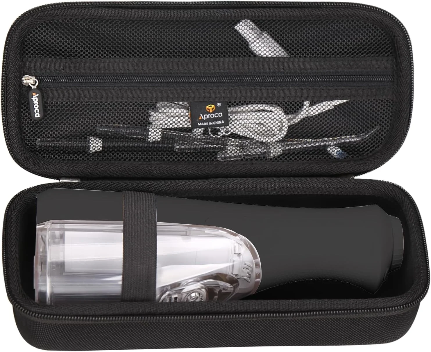 کیف سخت حمل و نگهداری آپروکا مشکی، سازگار با واترپیک WF-02 بی سیم و لوازم جانبی