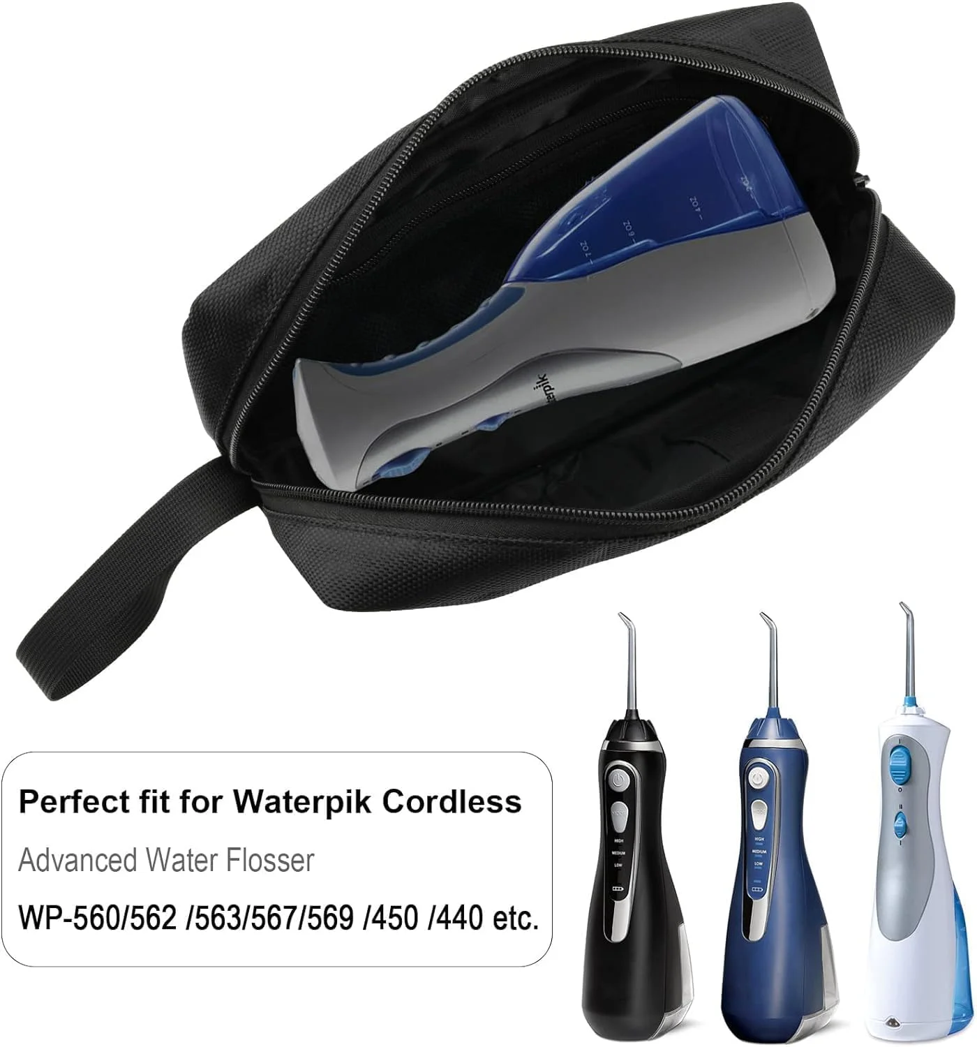 کیف حمل نخ دندان آبی Beautyflier، کیف محافظ برای نخ دندان آبی بی سیم Waterpik مدل های WP-560/562/563/567/569/450/440