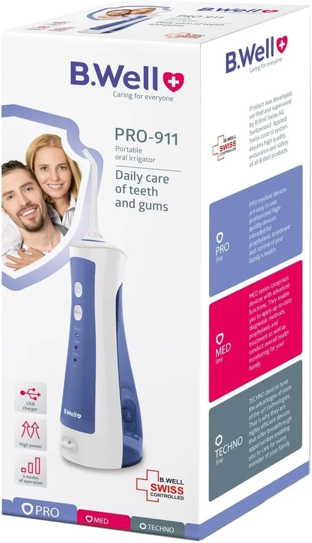 دستگاه شستشوی دهان و دندان قابل حمل بی.ول مدل PRO-911 دستگاه شستشوی دهان و دندان قابل حمل بی.ول مدل PRO-911