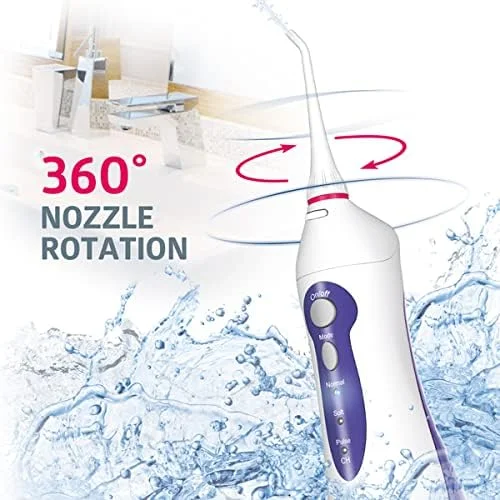 دستگاه شستشوی دهان قابل حمل B.Well WI-911 با 3 حالت، 2 سری و آداپتور شارژر باتری لیتیوم-یون