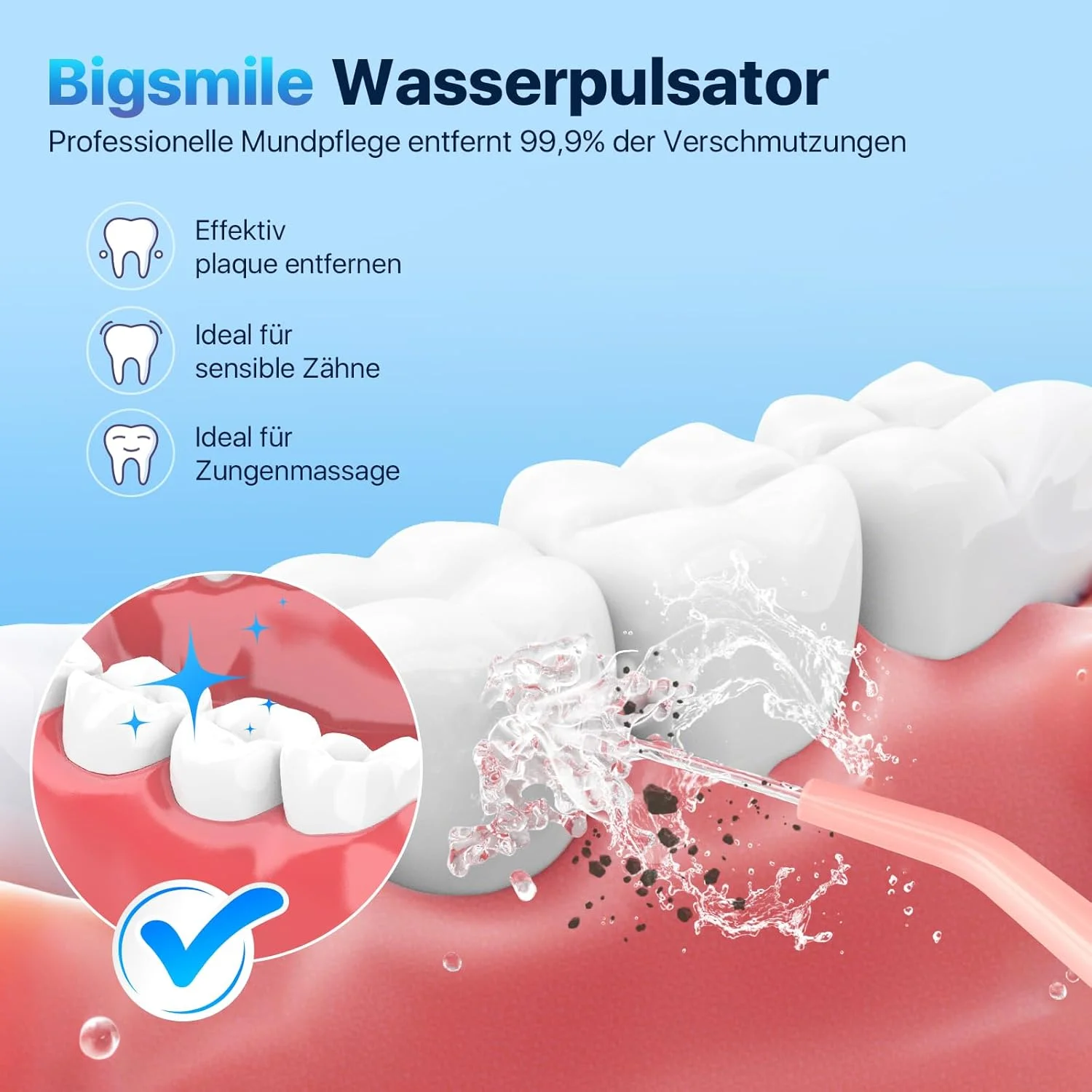 نخ دندان آبی Bigsmile، دوش دندانی حرفه ای با فشار مداوم قابل تنظیم، تمیز کننده دندان آبی قابل حمل، به طور موثر دهان را تمیز و سالم نگه می دارد (صورتی) نخ دندان آبی Bigsmile، دوش دندانی حرفه ای با فشار مداوم قابل تنظیم، تمیز کننده دندان آبی قابل حمل، به طور موثر دهان را تمیز و سالم نگه می دارد (صورتی)