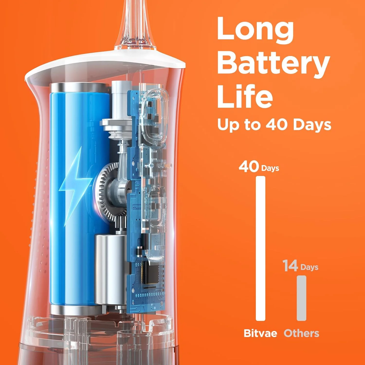 واتر فلاسر بی سیم Bitvae C2 – سفید، دستگاه شستشوی دهان قابل شارژ با 5 حالت فشار، 6 نازل قابل تعویض، مخزن آب 300 میلی لیتری، ضد آب IPX7، قابل حمل برای خانه و مسافرت واتر فلاسر بی سیم Bitvae C2 – سفید، دستگاه شستشوی دهان قابل شارژ با 5 حالت فشار، 6 نازل قابل تعویض، مخزن آب 300 میلی لیتری، ضد آب IPX7، قابل حمل برای خانه و مسافرت