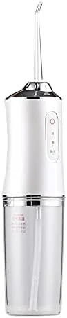 دستگاه شستشوی دهان و دندان با 3 حالت، نخ دندان آبی بی سیم، ضد آب IPX7، قابل حمل و شارژی برای خانه و مسافرت (سفید)