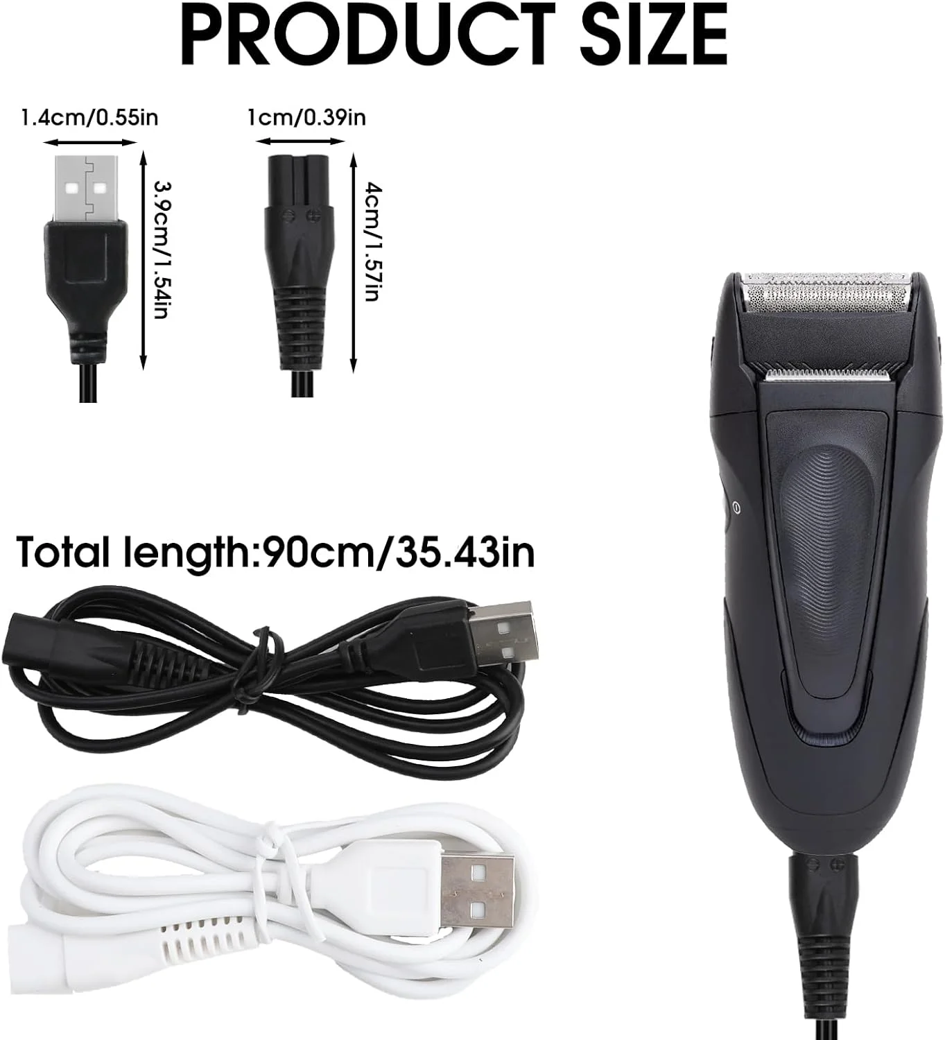 دو عدد سیم شارژ برای نخ دندان آبی، کابل شارژ جایگزین USB قابل حمل آداپتور برق سازگار با FC156 FC1591 FC159 FC256 FC259 نخ دندان آبی 5 ولت چراغ قوه ریش تراش ماشین اصلاح مو