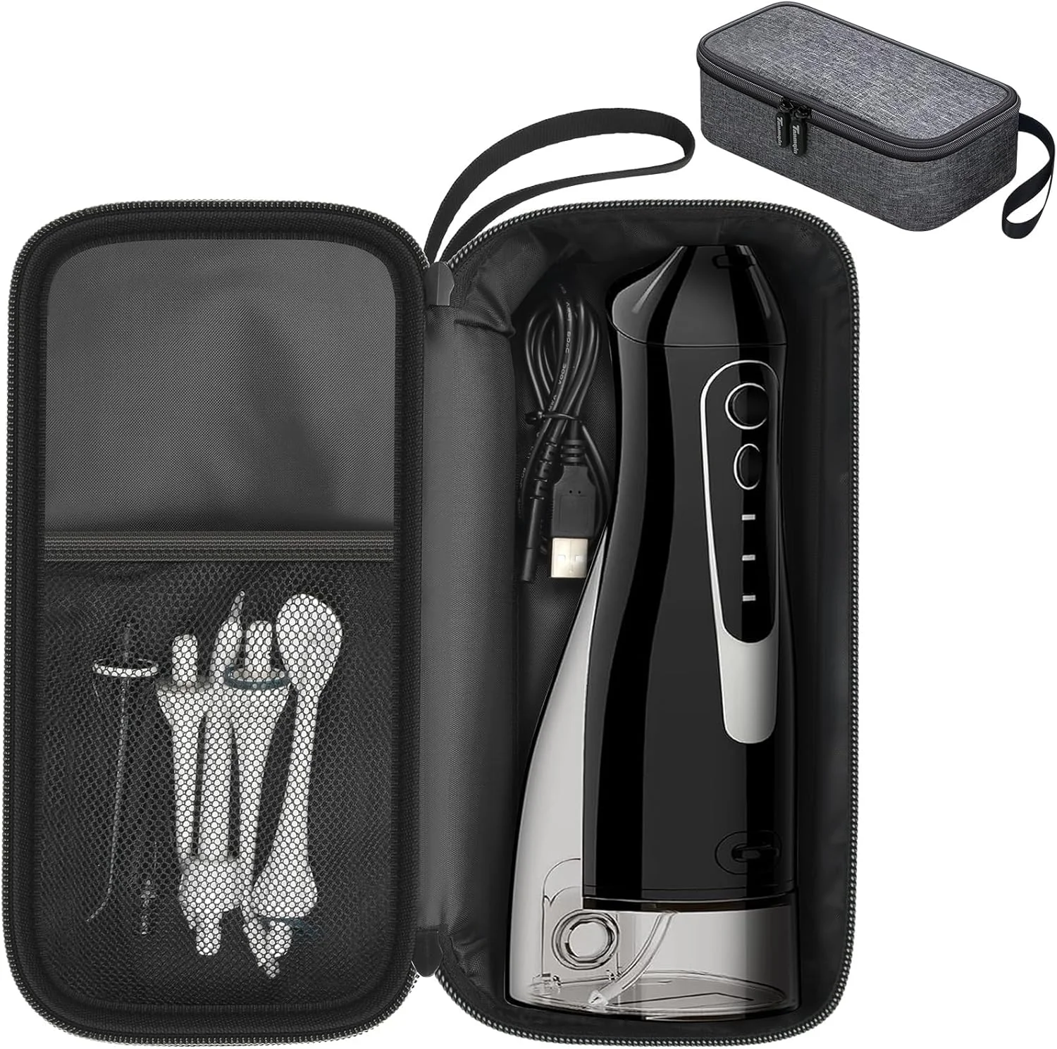 کیف محافظ دستگاه آبیاری دهان و دندان سازگار با COSLUS/Nicwell/Waterpik/Leominor/Bitvae و لوازم جانبی (فقط کیف)