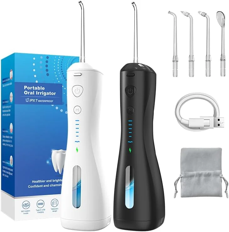 دستگاه شستشوی دهان و دندان بی سیم Care + با 5 سری جت برای تمیز کردن عمیق، حذف پلاک، تنفس تازه و جلوگیری از پوسیدگی دندان (کیت خانگی)