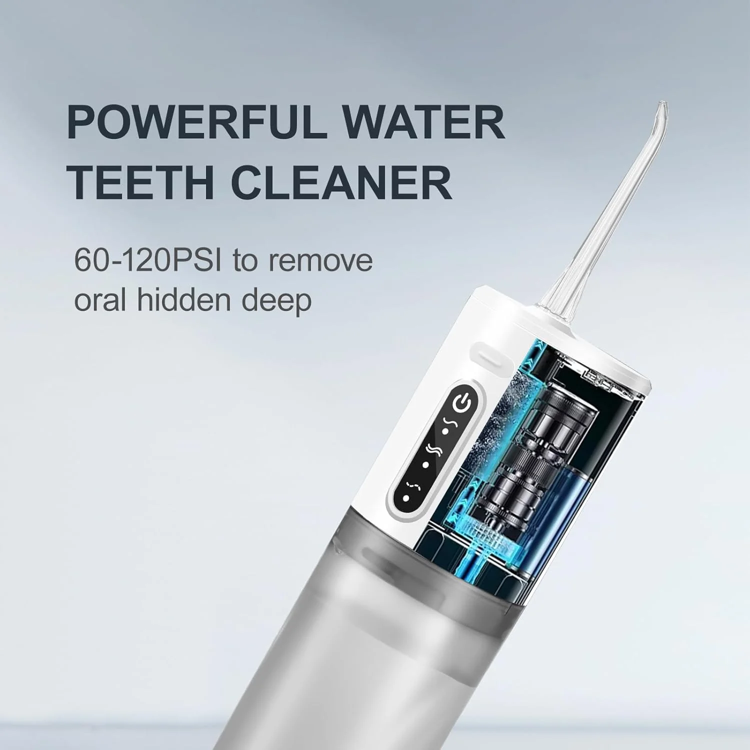 دستگاه نخ دندان آبی برقی بی سیم برای دندان ها، 3 حالت، 2 سری قابل تعویض، 300 میلی لیتر، IPX7 ضد آب، مناسب منزل و مسافرت