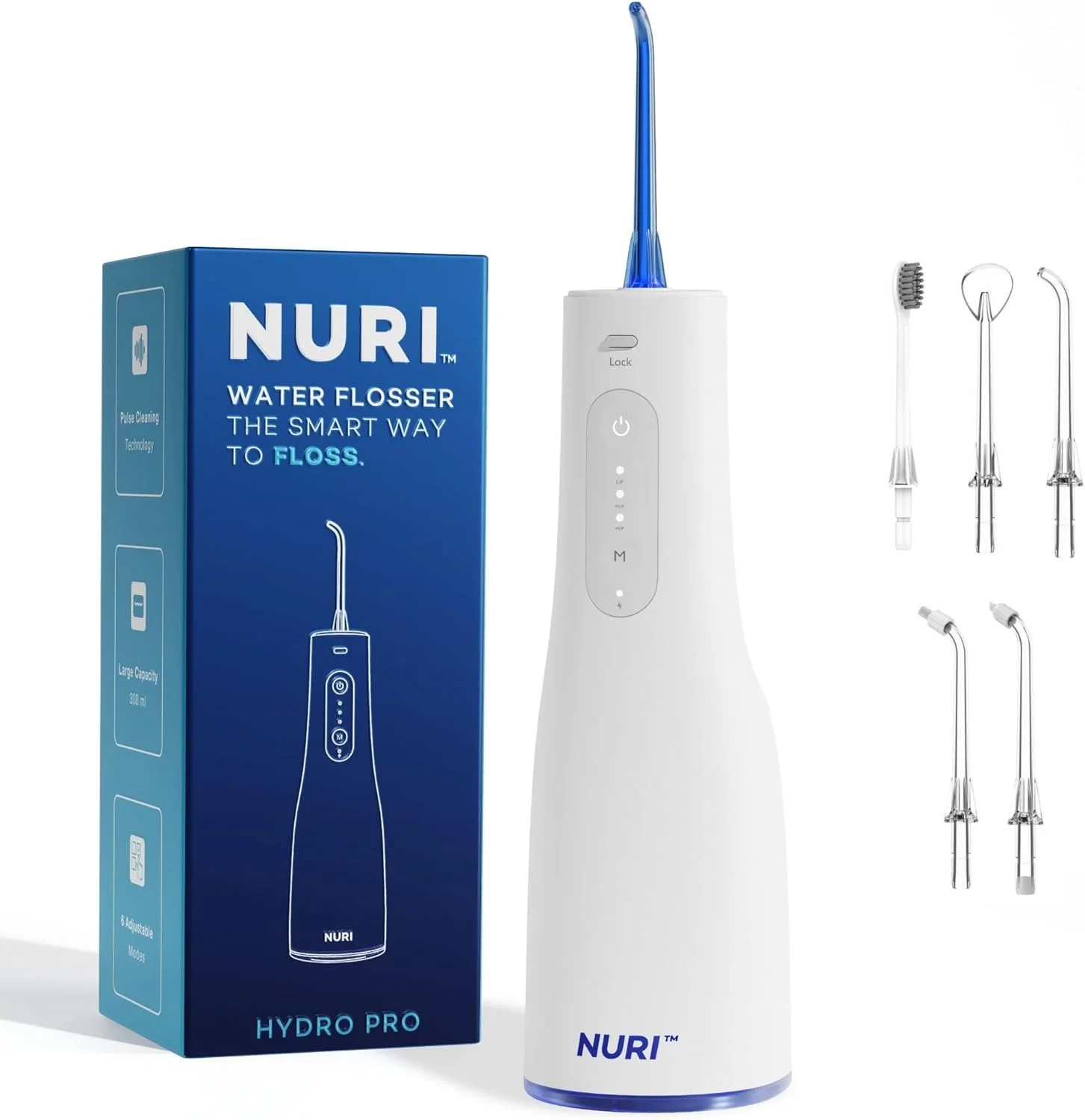 دستگاه شستشوی دهان برقی نوری، دارای 5 نازل مختلف و مخزن آب 300 میلی لیتری