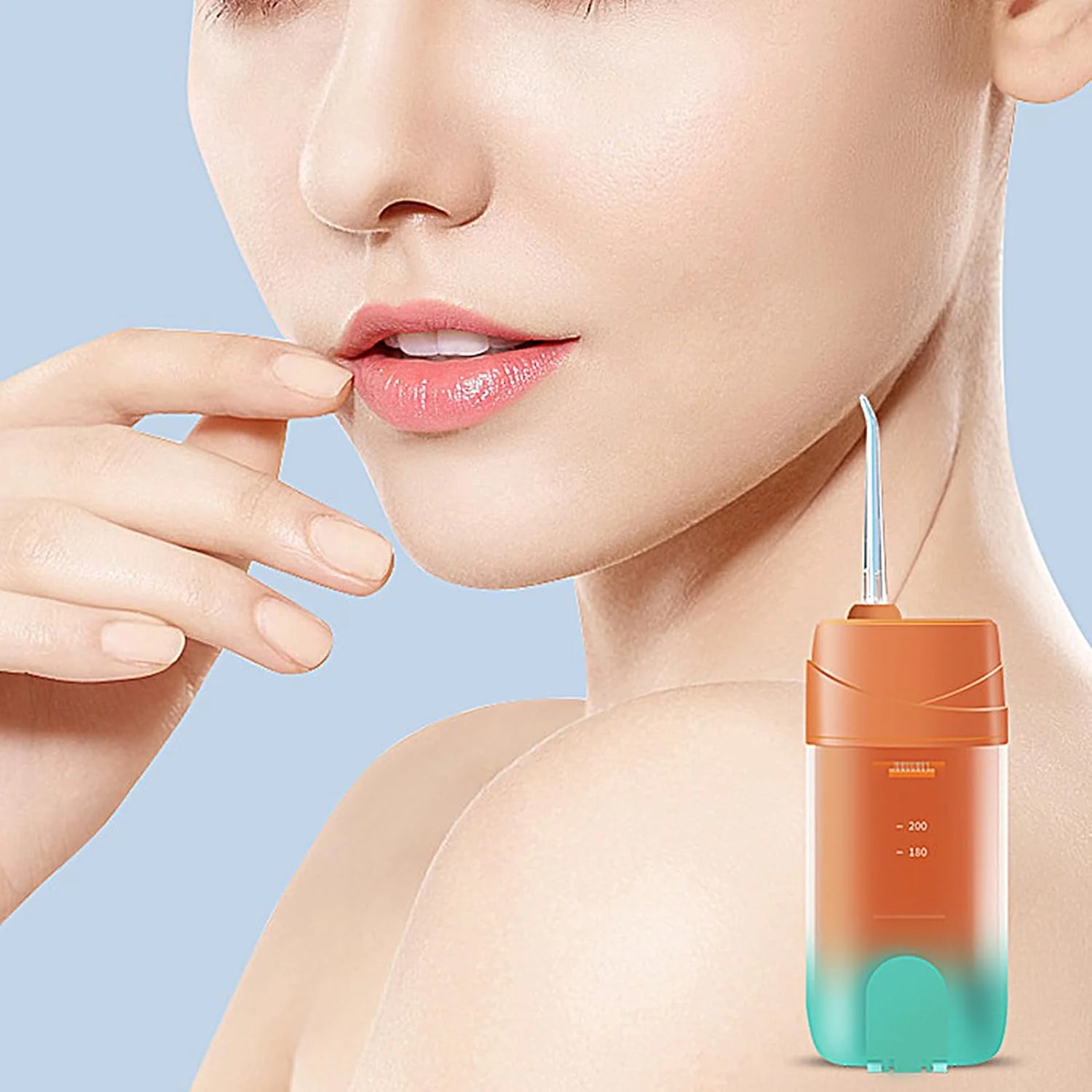 دستگاه شستشوی دهان و دندان 240 میلی لیتری، مسواک برقی شستشوی دندان با آب، تمیز کننده عمیق 5 حالت، دستگاه شستشوی دندان و مسواک برای استفاده روزانه در خانه، مسافرت، کمپینگ و بعد از غذا برای کودکان