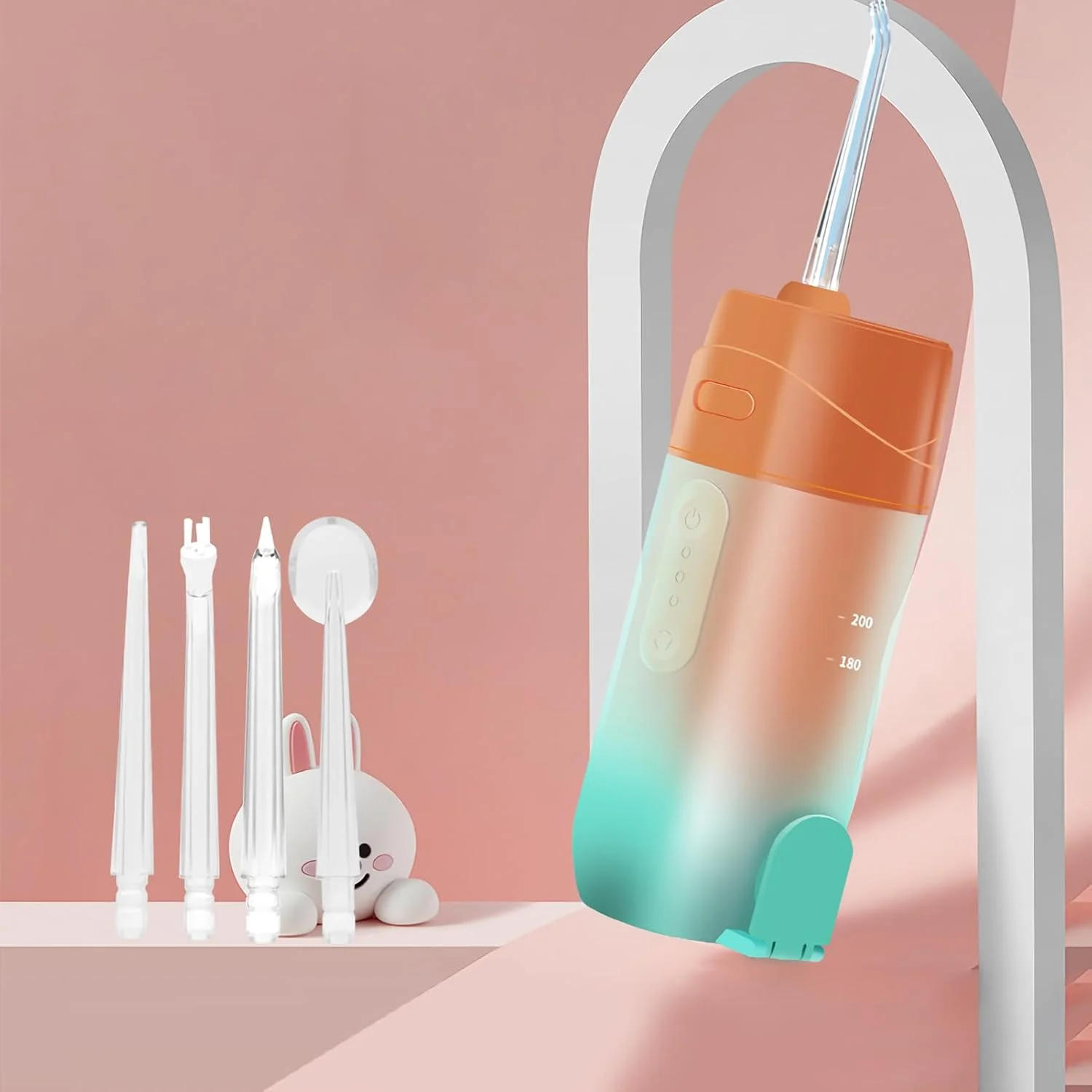 دستگاه شستشوی دندان با آب | دستگاه برقی 240 میلی لیتری شستشوی دندان | دستگاه آبی ضد آب با 5 حالت شستشو برای مسافرت، استفاده روزانه در حمام منزل، سفر، کودکان و بزرگسالان