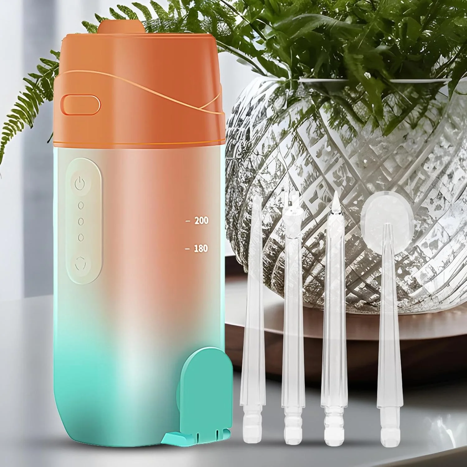 واتر فلاسر | دستگاه نخ دندان آبی برقی 240 میلی لیتری، دستگاه آبی ضد آب دندان، 5 حالت دستگاه نخ دندان کشیدن برای مسافرت، استفاده روزانه در حمام، منزل، سفر، کودکان، مردان