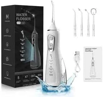 دستگاه نخ دندان آبی قابل شارژ و قابل حمل D&D ENDLESS VALUE | طراحی ضد آب IPX7 برای تمیز کردن موثر دندان ها | ایده آل برای استفاده در خانه و مسافرت | راه حل مناسب برای مراقبت از دهان