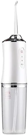 دستگاه شستشوی دهان و دندان ELTERAZONE با 3 حالت، نخ دندان آبی بی سیم، ضد آب IPX7، قابل حمل و شارژ برای خانه و مسافرت (سفید)