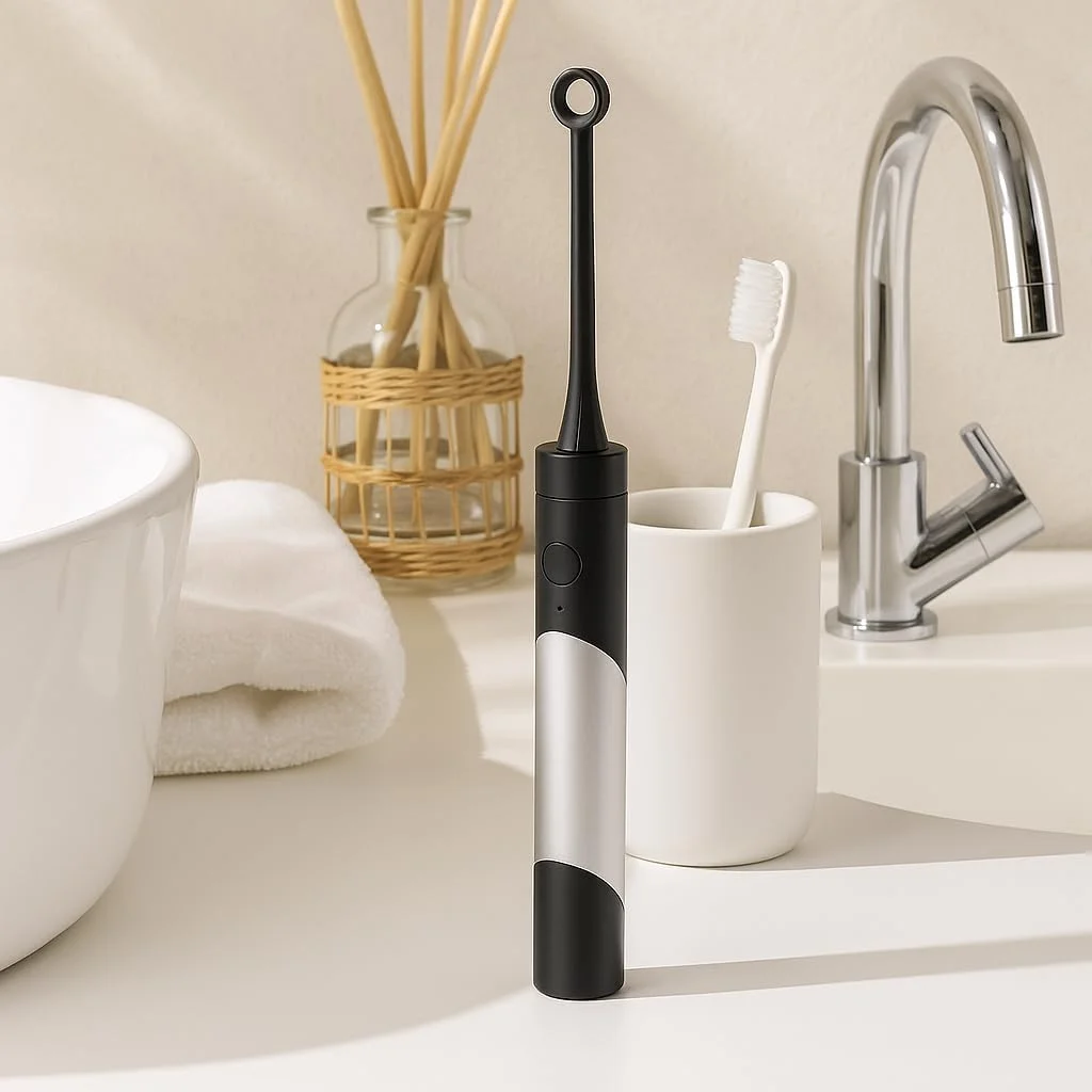 نخ دندان برقی فیتو با 50 سری تعویضی، تمیز کننده دهان قابل حمل اتوماتیک، نخ دندان شارژی بی سیم برای حذف موثر پلاک - جمع و جور برای مسافرت و استفاده در منزل