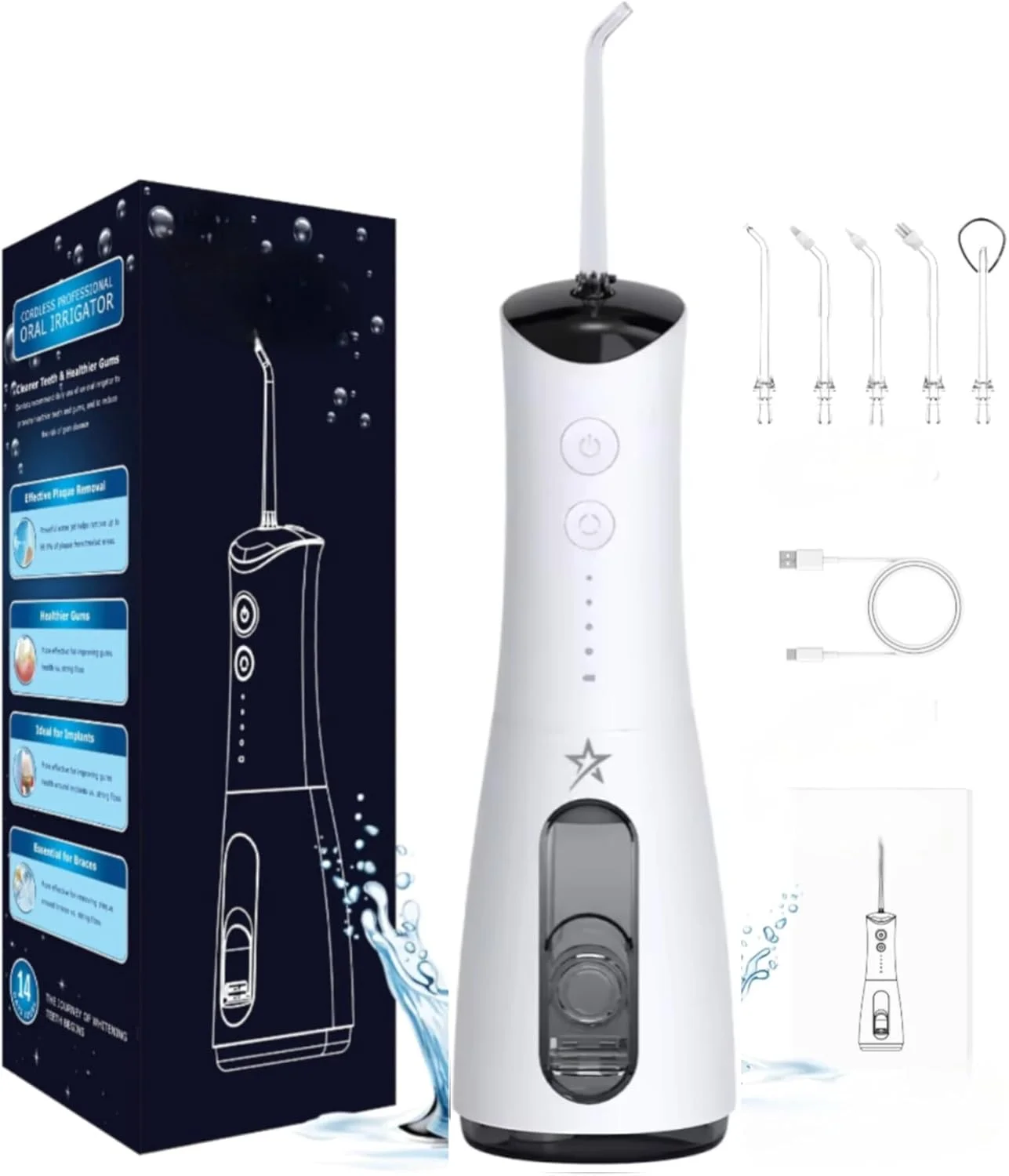 دستگاه شستشوی دهان و دندان، تمیز کننده دندان، قابل حمل، ضد آب IPX7