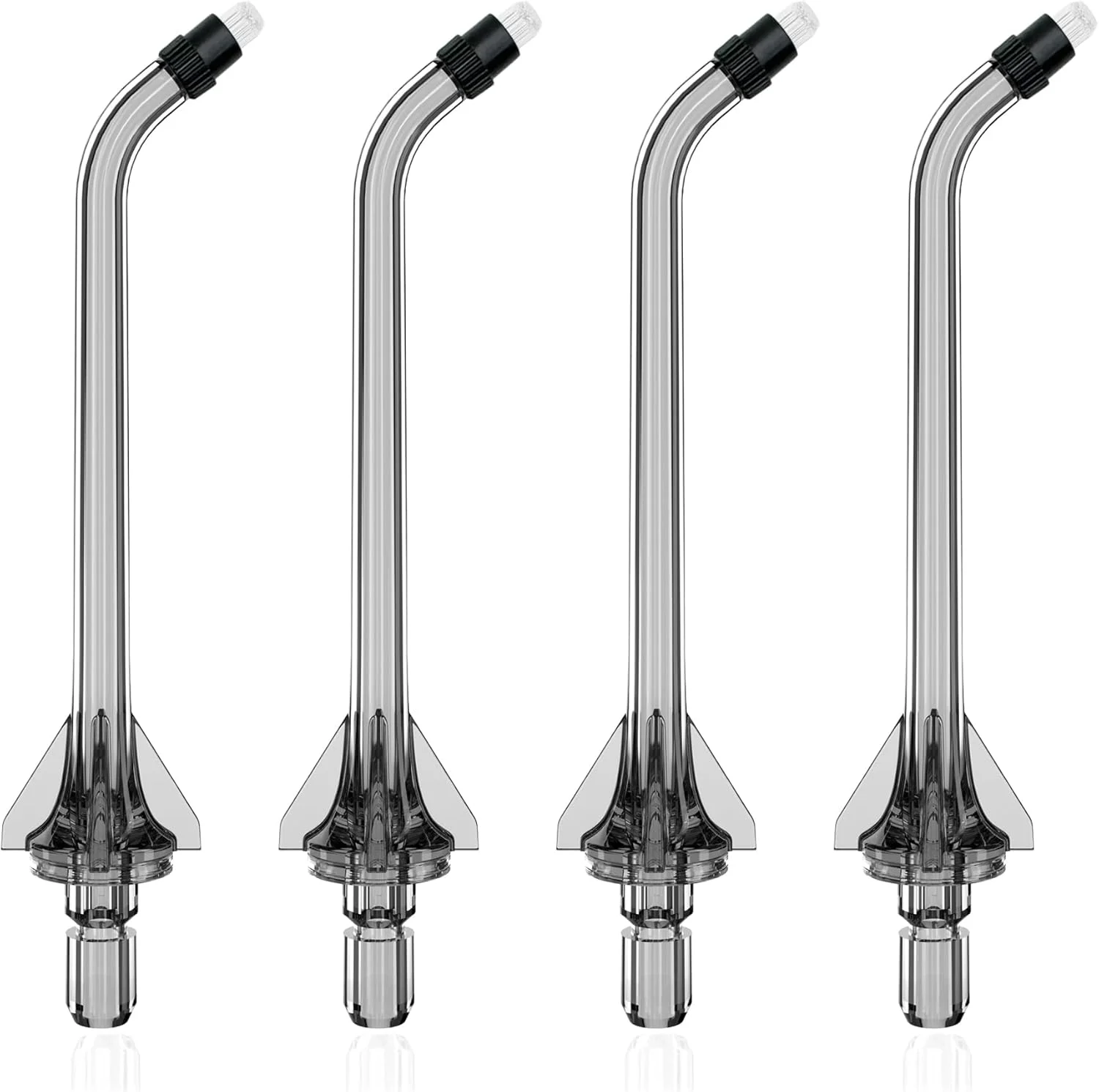 سری های جایگزین فانسی برای دستگاه نخ دندان آبی نیکول اورال‌فری، 4 عدد سری ارتودنسی، نازل جت شستشوی دهان (مشکی)