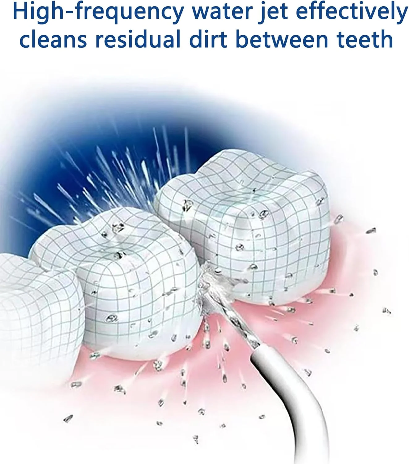 دستگاه شستشوی دندان با آب، بسته 2 عددی، نخ دندان آبی دستی برای دندان، دستگاه آبی دهان قابل حمل بدون سیم با 2 سری و جعبه نگهداری، تمیز کننده دندان با آب 150PSI، ضد آب IPX7، خيط مائي للأسنان