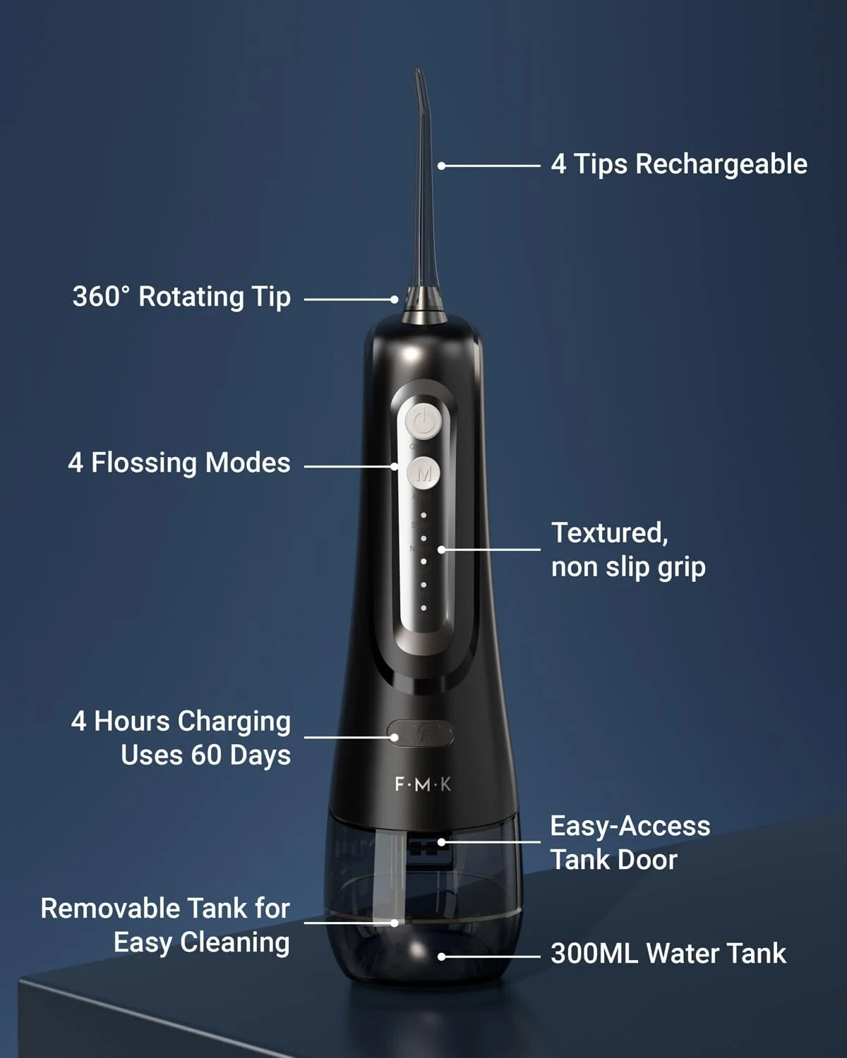 دستگاه شستشوی دهان و مسواک برقی FUMEIKANG، کیت تمیز کننده دهان 2 در 1
