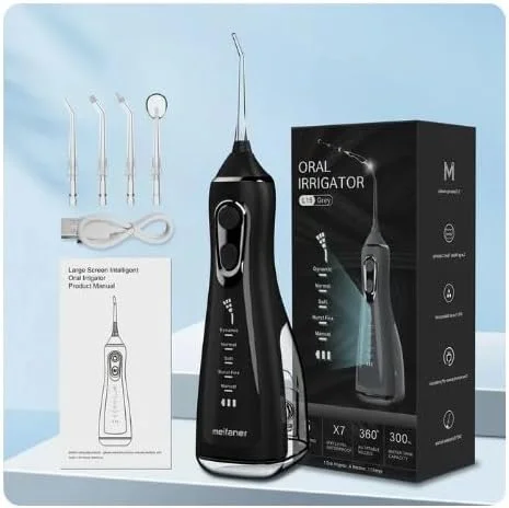 دستگاه شستشوی دهان، جرم گیر دندان، جت آب دندان قابل حمل، 350 میلی لیتر، تمیز کننده ضد آب دندان، تنظیم 5 سرعته