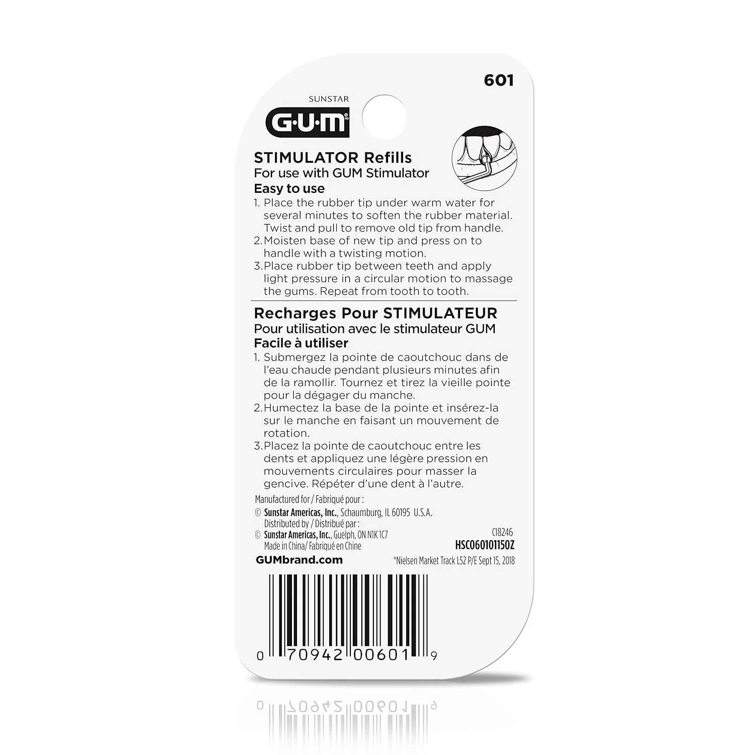 سری یدک تحریک کننده لثه با نوک لاستیکی، 3 عدد